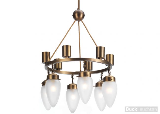 13.1___1202-12_v_-ringleuchter_historisierend_mundgeblasene_formglaser_komplett_aus_messing_gefertigt_bruniert_6_x_e27_led+_6_x_led_strahler_nach_oben_d_ca._60_cm