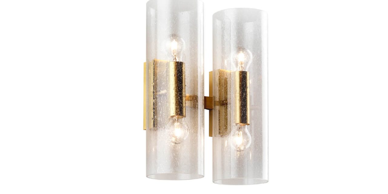 41341-2-led-wandleuchte__2_x_mundgeblasener_kristall-blasenglaszylinder_d13_cm_h40cm_4_x_led_max._8w_je_1000_lumen_h40_cm_b_40_cm_a_17_cm_messing_fein_matt